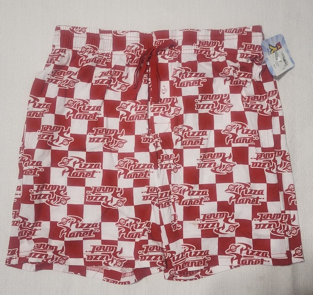 Pizza planet pajama shorts size small men's